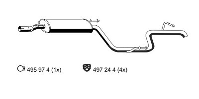 Ernst Endschalldämpfer [Hersteller-Nr. 385039] für Mercedes-Benz von ERNST