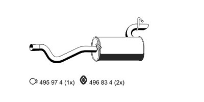 Ernst Endschalldämpfer [Hersteller-Nr. 385121] für Mercedes-Benz von ERNST