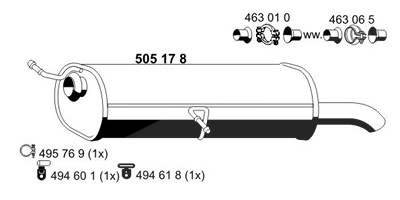 Ernst Endschalldämpfer [Hersteller-Nr. 505178] für Citroën, Peugeot von ERNST