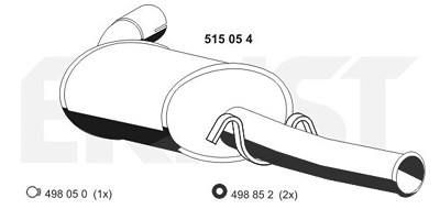 Ernst Endschalldämpfer [Hersteller-Nr. 515054] für Citroën, Fiat, Peugeot von ERNST