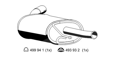 Ernst Endschalldämpfer [Hersteller-Nr. 515085] für Citroën, Fiat, Peugeot von ERNST