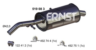 Ernst Endschalldämpfer [Hersteller-Nr. 519083] für Citroën von ERNST