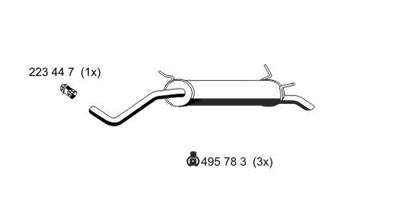 Ernst Endschalldämpfer [Hersteller-Nr. 530002] für Renault von ERNST