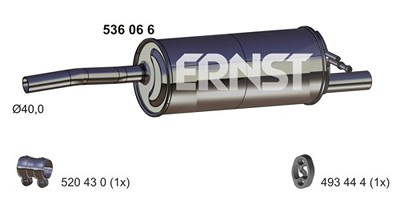 Ernst Endschalldämpfer [Hersteller-Nr. 536066] für Dacia von ERNST