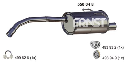 Ernst Endschalldämpfer [Hersteller-Nr. 550048] für Ford von ERNST