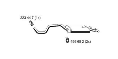 Ernst Endschalldämpfer [Hersteller-Nr. 640251] für VW, Seat von ERNST