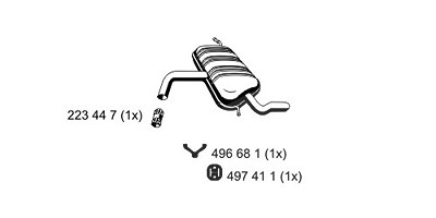 Ernst Endschalldämpfer [Hersteller-Nr. 642040] für Seat von ERNST