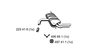 Ernst Endschalldämpfer [Hersteller-Nr. 642064] für Seat von ERNST