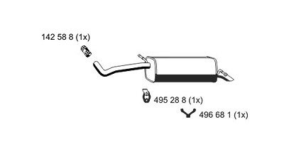 Ernst Endschalldämpfer [Hersteller-Nr. 645041] für Seat, Skoda, VW von ERNST