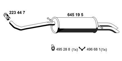 Ernst Endschalldämpfer [Hersteller-Nr. 645195] für Seat, Skoda von ERNST