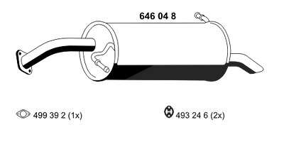 Ernst Endschalldämpfer [Hersteller-Nr. 646048] für Hyundai von ERNST