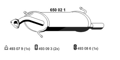 Ernst Endschalldämpfer [Hersteller-Nr. 650021] für Volvo von ERNST