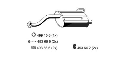 Ernst Endschalldämpfer [Hersteller-Nr. 680127] für Honda von ERNST