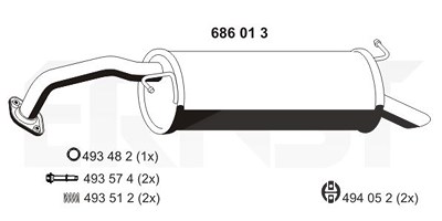 Ernst Endschalldämpfer [Hersteller-Nr. 686013] für Toyota von ERNST