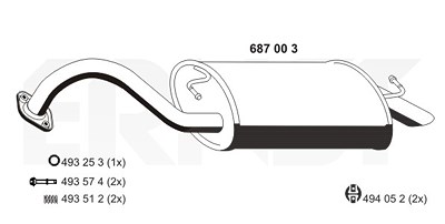 Ernst Endschalldämpfer [Hersteller-Nr. 687003] für Toyota von ERNST