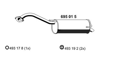 Ernst Endschalldämpfer [Hersteller-Nr. 695015] für Nissan von ERNST