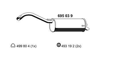 Ernst Endschalldämpfer [Hersteller-Nr. 695039] für Nissan von ERNST