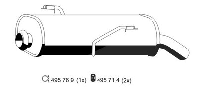 Ernst Endschalldämpfer [Hersteller-Nr. 505000] für Peugeot von ERNST