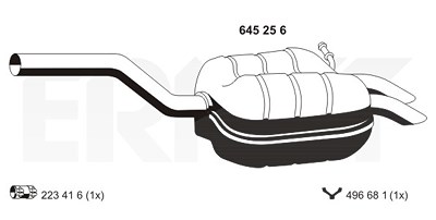 Ernst Endschalldämpfer [Hersteller-Nr. 645256] für Skoda von ERNST