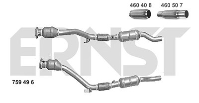 Ernst Katalysator [Hersteller-Nr. 759496] für Audi, Skoda, VW von ERNST