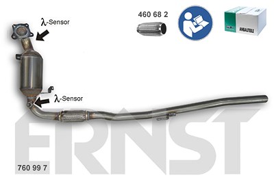 Ernst Katalysator [Hersteller-Nr. 760997] für Audi, Seat, Skoda, VW von ERNST