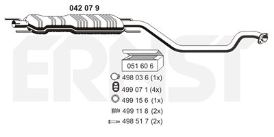 Ernst Mittelschalldämpfer [Hersteller-Nr. 042079] für Opel von ERNST