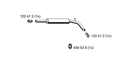 Ernst Mittelschalldämpfer [Hersteller-Nr. 121101] für VW von ERNST