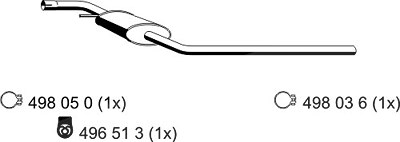 Ernst Mittelschalldämpfer [Hersteller-Nr. 176224] für VW von ERNST