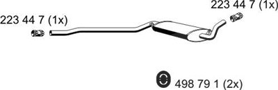 Ernst Mittelschalldämpfer [Hersteller-Nr. 223027] für Audi von ERNST