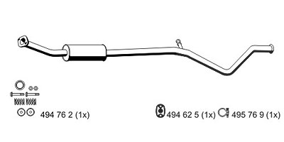 Ernst Mittelschalldämpfer [Hersteller-Nr. 505055] für Citroën, Peugeot von ERNST