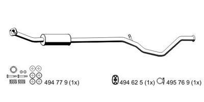 Ernst Mittelschalldämpfer [Hersteller-Nr. 505079] für Peugeot von ERNST