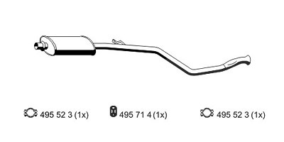 Ernst Mittelschalldämpfer [Hersteller-Nr. 510011] für Peugeot von ERNST