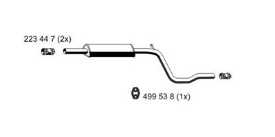 Ernst Mittelschalldämpfer [Hersteller-Nr. 642026] für Seat, VW von ERNST