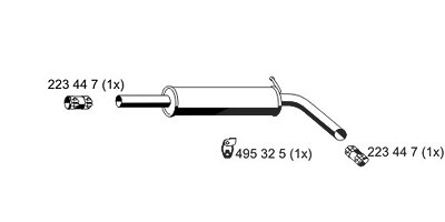 Ernst Mittelschalldämpfer [Hersteller-Nr. 645072] für Seat, Skoda, VW von ERNST