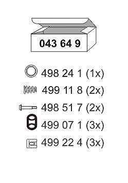 Ernst Montagesatz, Schalldämpfer [Hersteller-Nr. 043649] für Opel von ERNST
