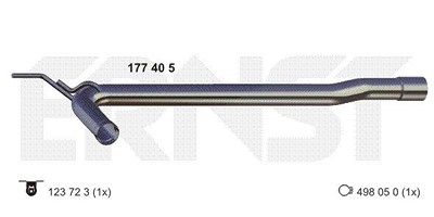 Ernst Reparaturrohr, Katalysator [Hersteller-Nr. 177405] für VW von ERNST