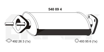 Ernst Vorschalldämpfer [Hersteller-Nr. 540094] für Alfa Romeo von ERNST