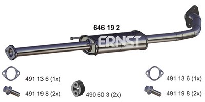Ernst Mittelschalldämpfer [Hersteller-Nr. 646192] für Hyundai von ERNST
