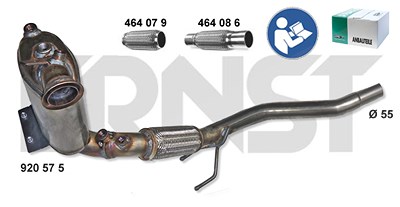 Ernst Ruß-/Partikelfilter, Abgasanlage [Hersteller-Nr. 920575] für Skoda, VW, Audi, Seat von ERNST