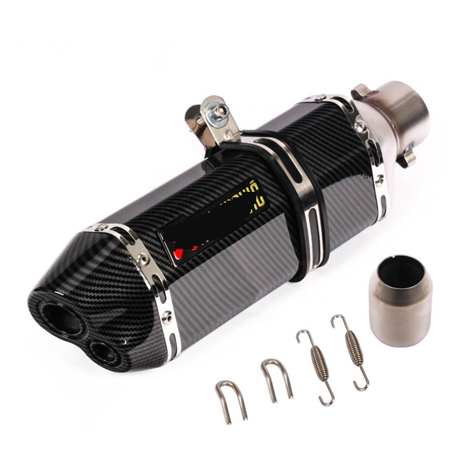 Auspuff Hitzeschutzblech 51 mm Motorrad-Auspuffrohre für Akrapovic Schalldämpfer, Moto-Scooter, Motorrad, modifiziertes Schalldämpfer-Zubehör von ERPAMFDD