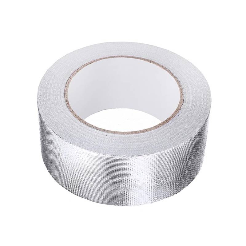 Auspuff Hitzeschutzblech Motorrad-Aluminiumfolie, Hitzeschild-Klebeband, Selbstklebend, Auspufffolie, Rohrkanäle, Reparaturband, Temperaturbeständig, 25 M X 5 cm von ERPAMFDD