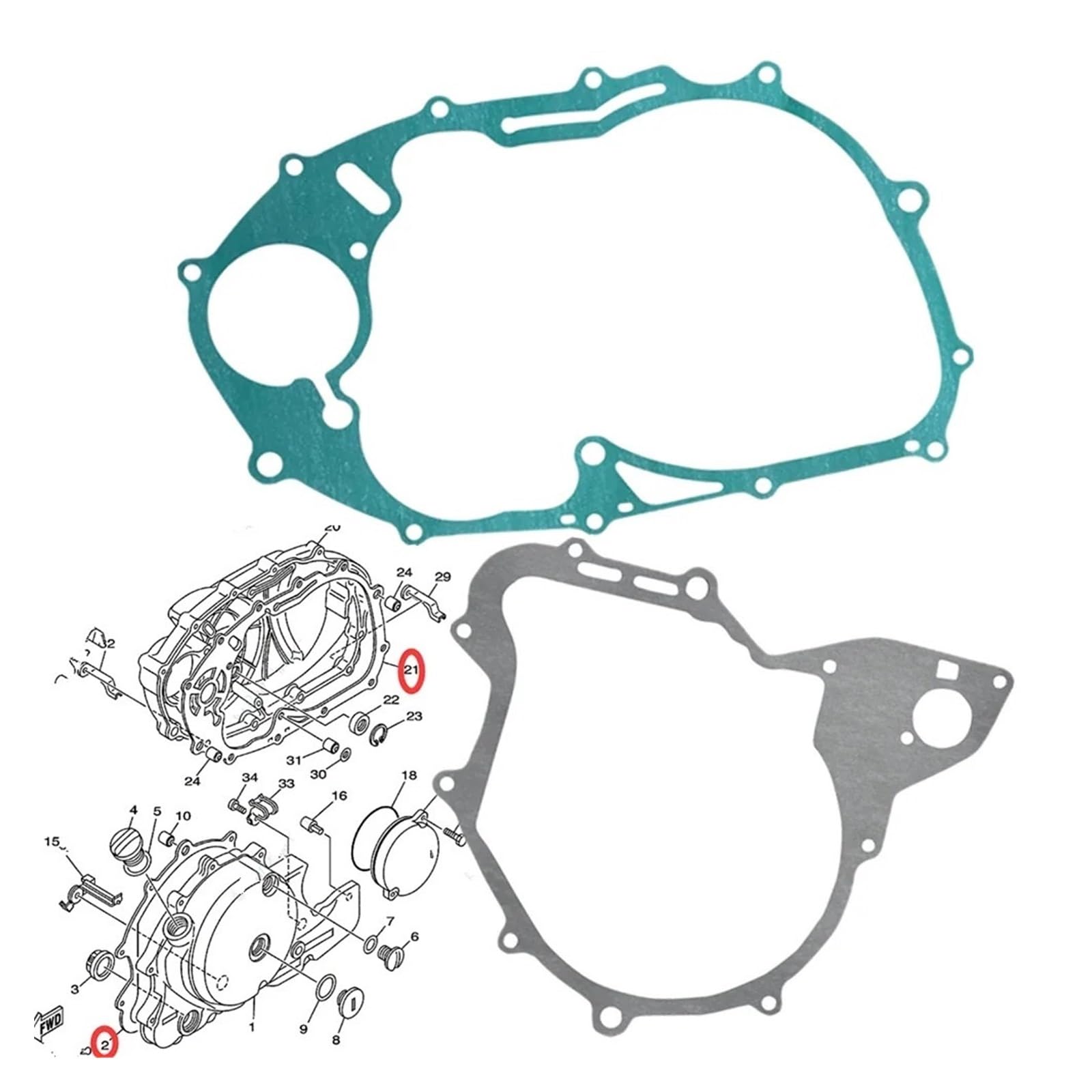 Stator Abdeckung Dichtung Motorrad Kurbelgehäuse Generator Kupplung Abdeckung Dichtung Für Yam&aha XVS650 V-Star 98-17 DragStar 97-06 XV500 XV535 Virago 535 87-01 von ERPAMFDD