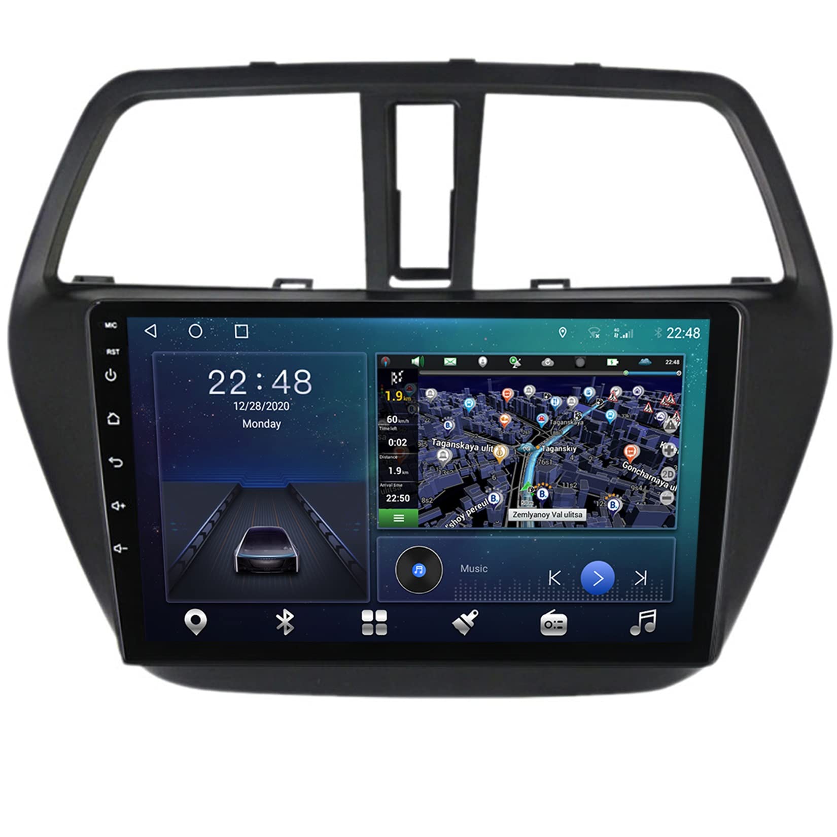 ERPENG Android 11 GPS-Navigation Auto Navigator Doppel Din 9 inch Car Radio Autonavigation Car Stere Für Suzuki SX4 2 S-Cross 2012-2016 Navigation Stereoradio Touchscreen-Multimedia-Player von ERPENG