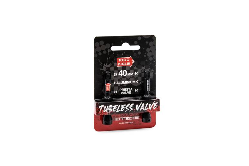 Errecom 1000 Miglia Tubeless Fahrradventile - 40 mm, Kompatibel mit Presta-Ventilen, 2 Stücke, Werkzeug zum Entfernen des Ventileinsatzes inbegriffen. von ERRECOM