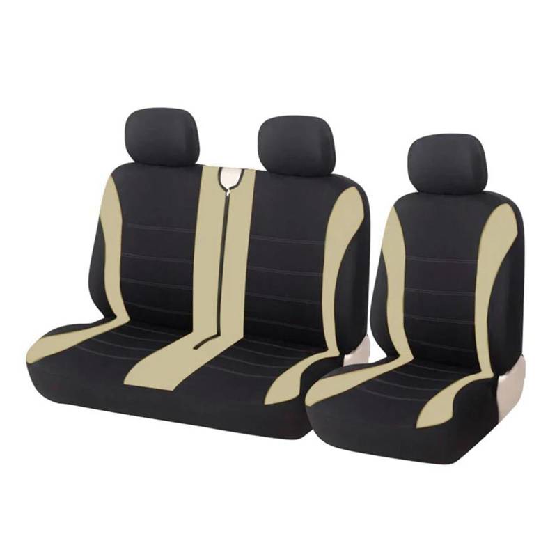 ERUEUBGRM Sitzschoner Für Ducato Für Scudo Autositzbezüge Autokissen Schutzset(BEIGE) von ERUEUBGRM