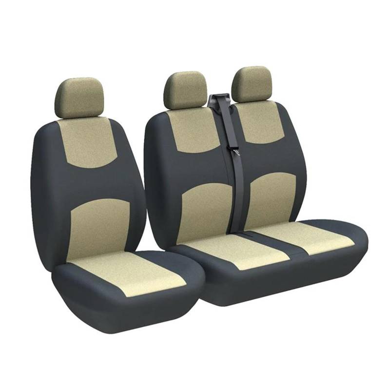 ERUEUBGRM Sitzschoner Sitzbezug Kissen Auto Kissen Schutzset Für VW Für Crafter LT T4 T5(BEIGE) von ERUEUBGRM