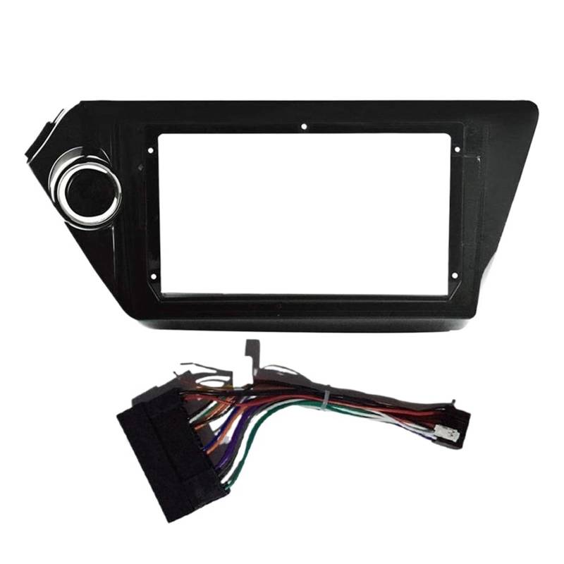 Für Kia Für Rio 3 K2 2010-2016 Auto Player Navigations DVD Rahmen Mit Kabel 2 Din Auto Radioblende Radioblende-Rahmen von ERUEUBGRM