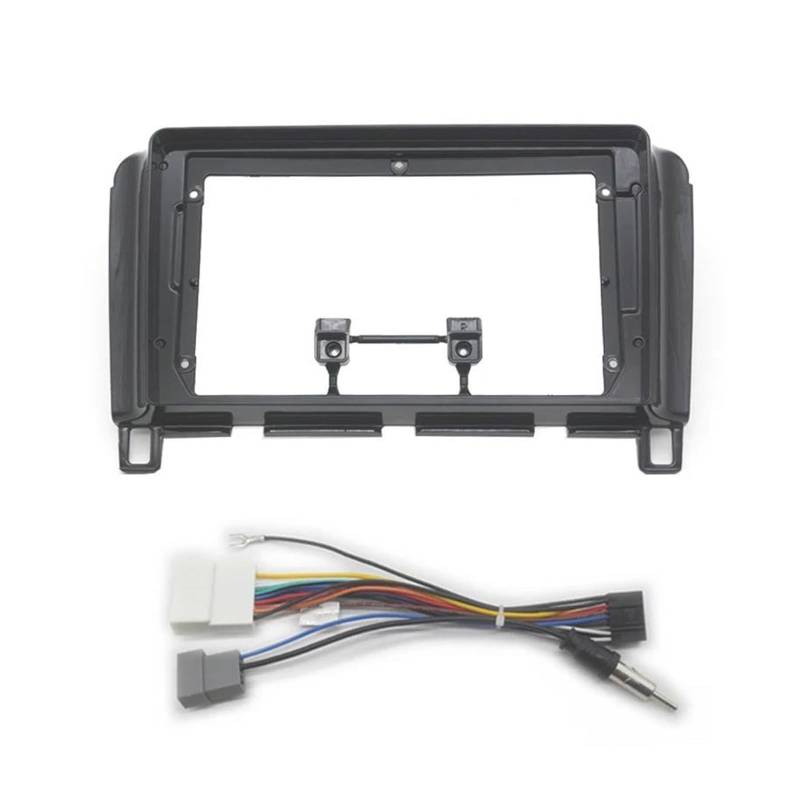 Für N&issan Für Serena 4 C26 2010-2016 Auto Audio DVD Player Panel Armaturenbrett Kit Rahmen Mittelkonsolenhalter 2 Din Autoradioblende Radioblende-Rahmen(Blende und Kabel) von ERUEUBGRM