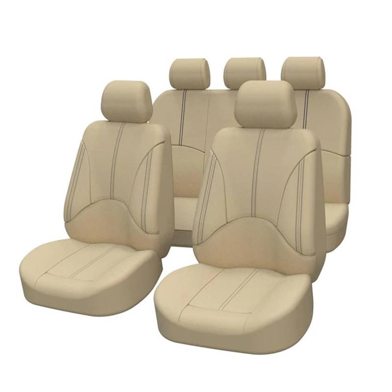 Sitzschoner Autositzbezüge Autokissen Schutzset Für Peugeot Für Boxer Für Expert(Beige Komplettset) von ERUEUBGRM