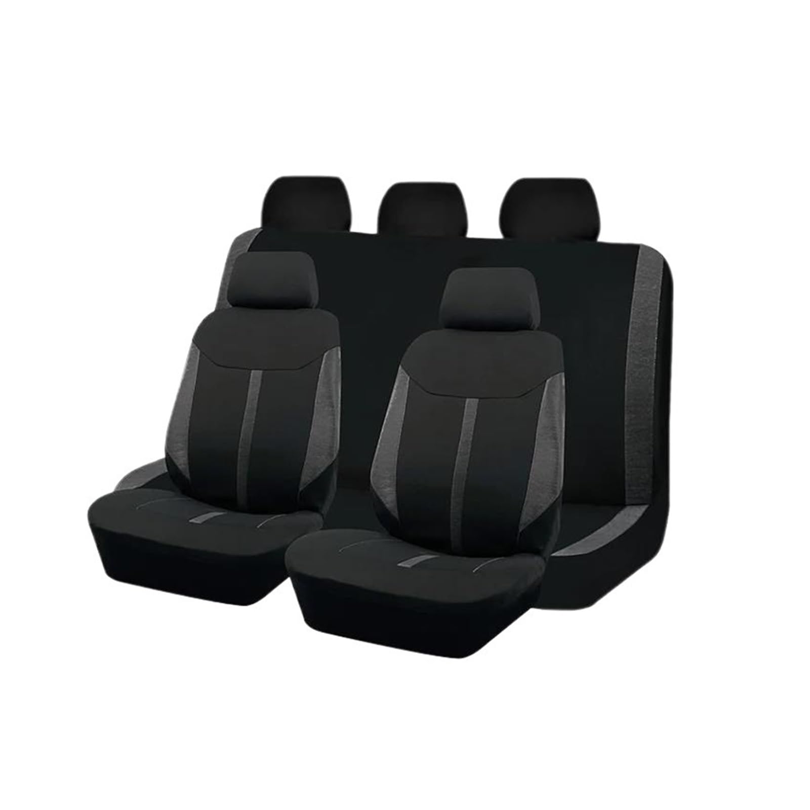 Sitzschoner Autositzbezug Set Sitzbezug Kissen Für Peugeot 207 206(Schwarz,KOMPLETTES Set) von ERUEUBGRM